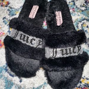 Black & Reinstone Juicy Couture Slippers